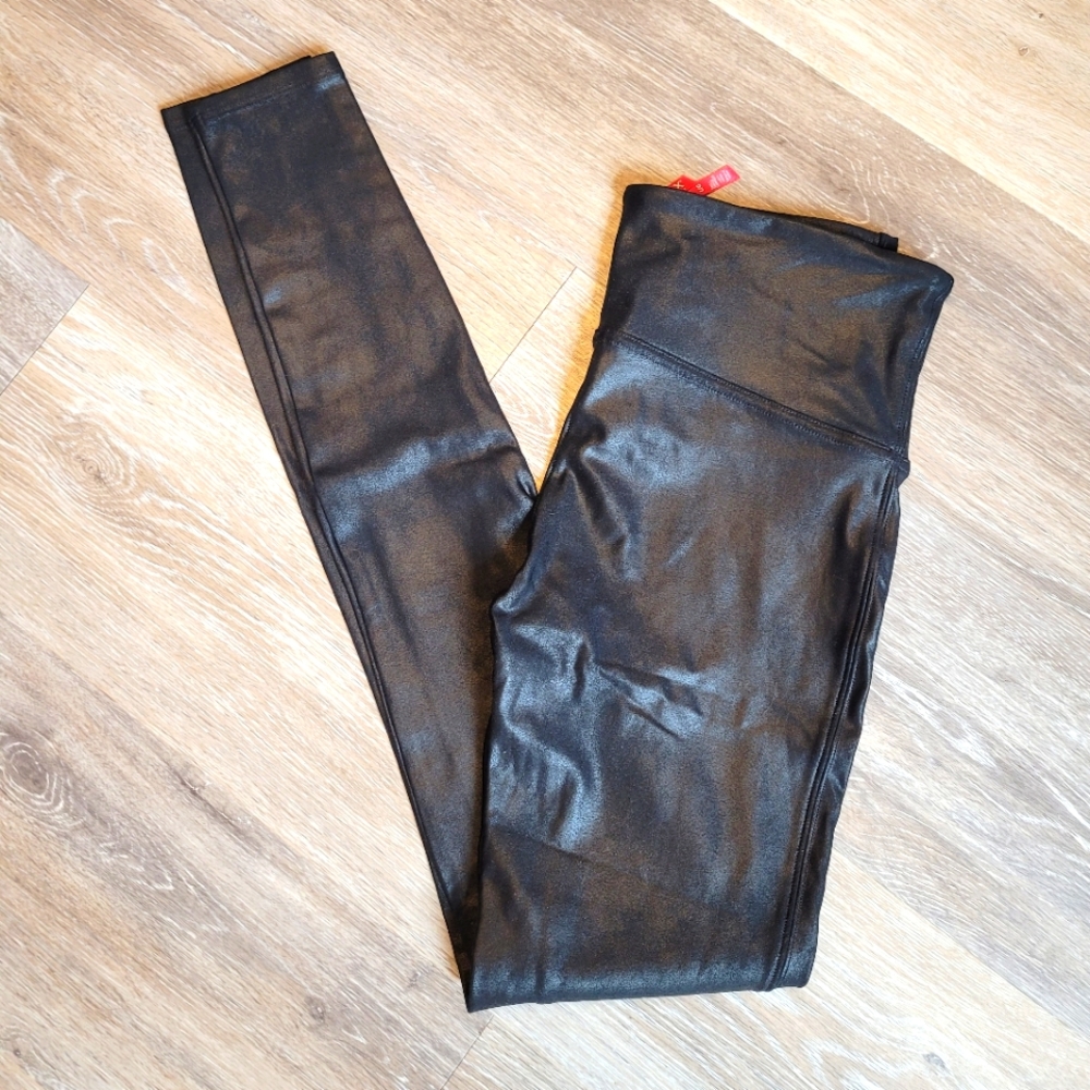 Spanx Faux Leather Leggings L Tall